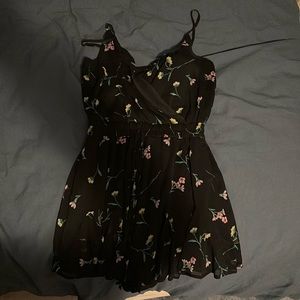 Black Floral Romper